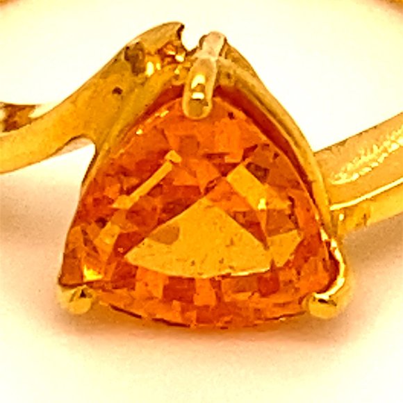 Mandarin Spessartine 2.20ct Solid 22K Gold Ring - Picture 7 of 7